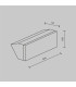 Brick 10x30cm Outdoor Wall Down Lamp Graphite 3000K 1600lm IP54-3