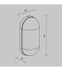 Candle 25cm Outdoor Flush Wall Lamp Graphite IP65 1xE27-3
