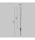 Flare 80cm Outdoor Spike Graphite 3000K 250lm IP65-3