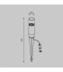 Glide 37cm Outdoor Spike Graphite IP54 1xG9-3