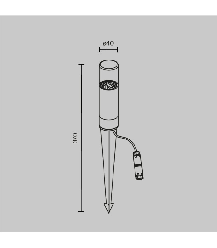 Glide 37cm Outdoor Spike Graphite IP54 1xG9-3