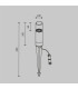 Glide 46cm Outdoor Spike Graphite IP54 1xG9-3
