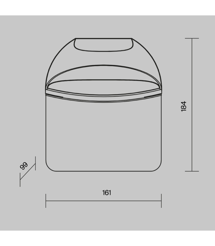 Gloss Outdoor Wall Down Lamp Graphite 3000K 500lm IP65-3