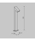 Guss Outdoor Bollard Graphite 3000K 550lm IP65-3