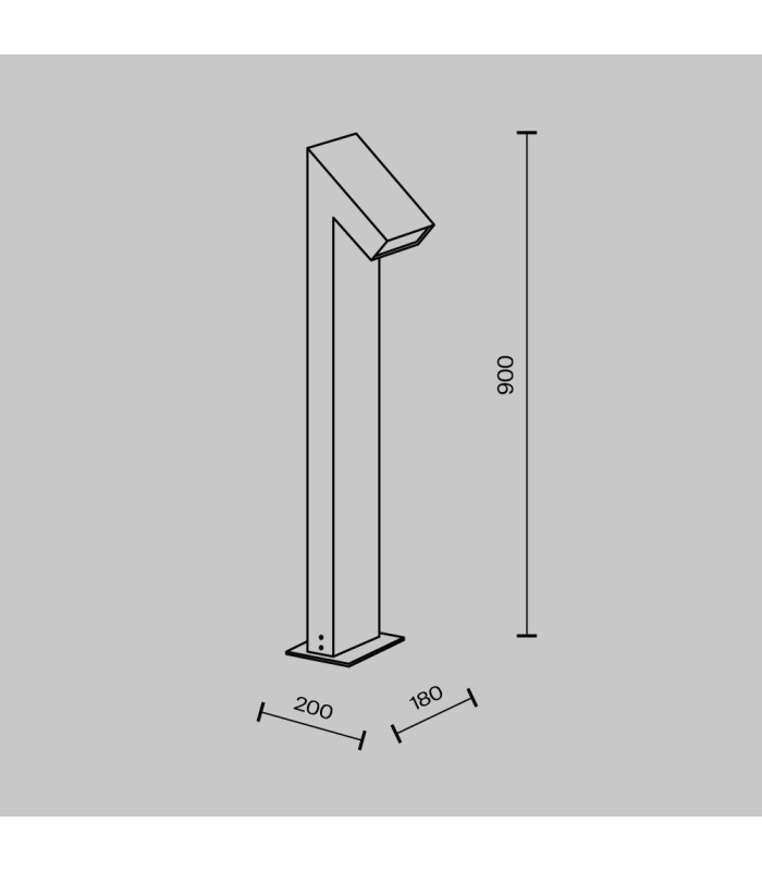 Guss Outdoor Bollard Graphite 3000K 550lm IP65-3