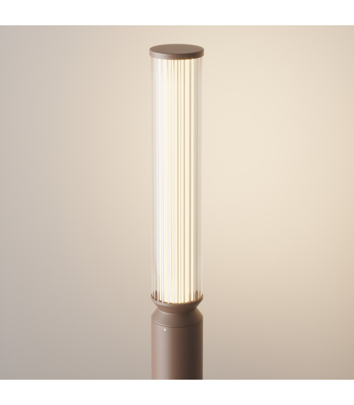 Lit 78cm Outdoor Bollard Brown 3000K 750lm IP65-2