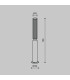 Lit 78cm Outdoor Bollard Brown 3000K 750lm IP65-3