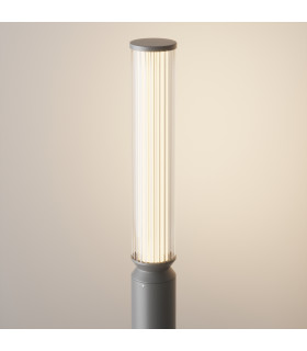 Lit Outdoor Pedestal Light Graphite 3000K 750lm IP65-2