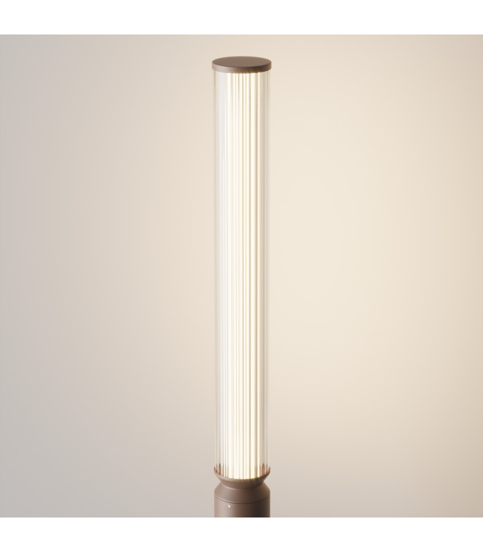 Lit 198cm Outdoor Bollard Brown 3000K 1500lm IP65-2