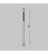 Lit 198cm Outdoor Bollard Brown 3000K 1500lm IP65-3