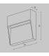 Mane Square Outdoor Flush Wall Lamp Black 3000K 100lm IP54-3