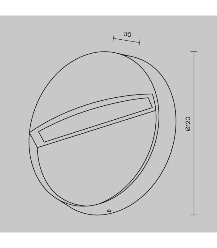 Mane Round Outdoor Flush Wall Lamp Black 3000K 100lm IP54-3