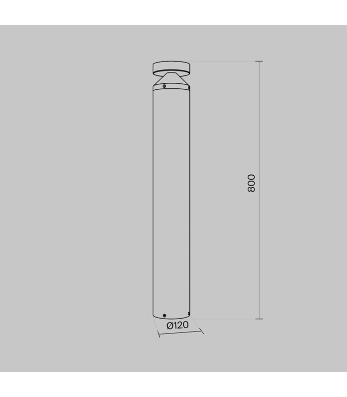 Olten Outdoor Bollard Graphite 3000K 300lm IP65-3