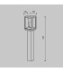 Cell 75cm Outdoor Bollard Graphite IP54 1xE27-3