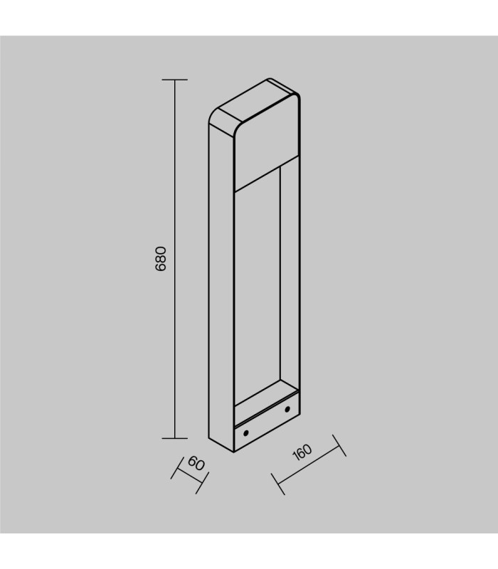 Porte Outdoor Bollard Black 3000K 250lm IP54-3