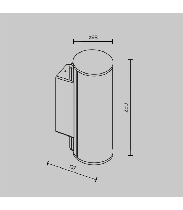 Rock Outdoor Modern Wall Lamp Graphite 3000K 600lm IP54-3