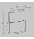Rom Outdoor Modern Wall Lamp Graphite 3000K 800lm IP54-3
