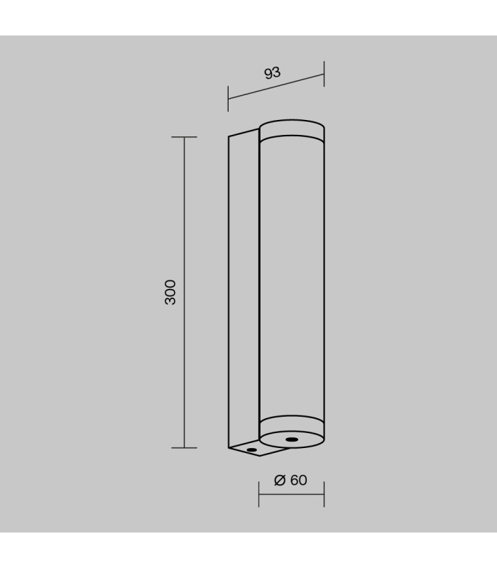 Rounge 30cm Outdoor Flush Wall Lamp Black 3000K 600lm IP54-3