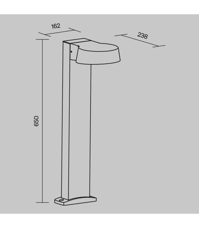 Share Outdoor Bollard Graphite 3000K 1100lm IP54-3