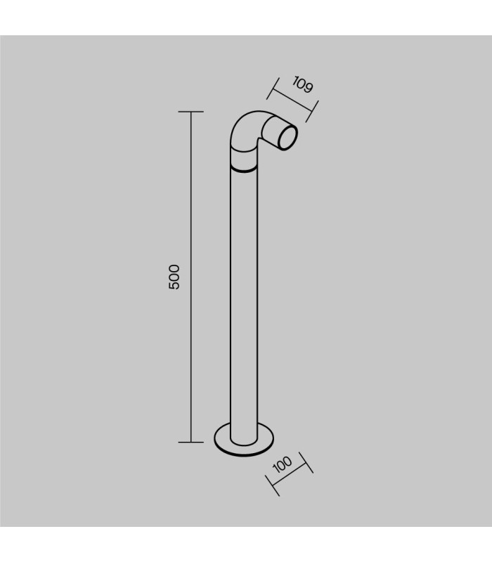Sleek Outdoor Bollard Graphite 3000K 150lm IP65-3