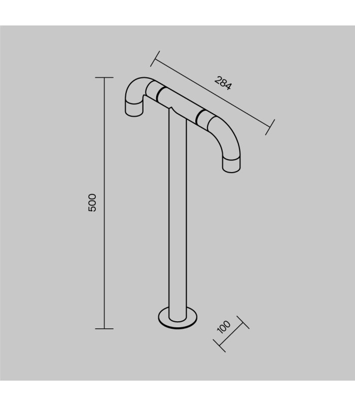 Sleek Twin Outdoor Bollard Graphite 3000K 300lm IP65-3