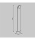 Stock Outdoor Bollard Graphite 3000K 450lm IP65-3