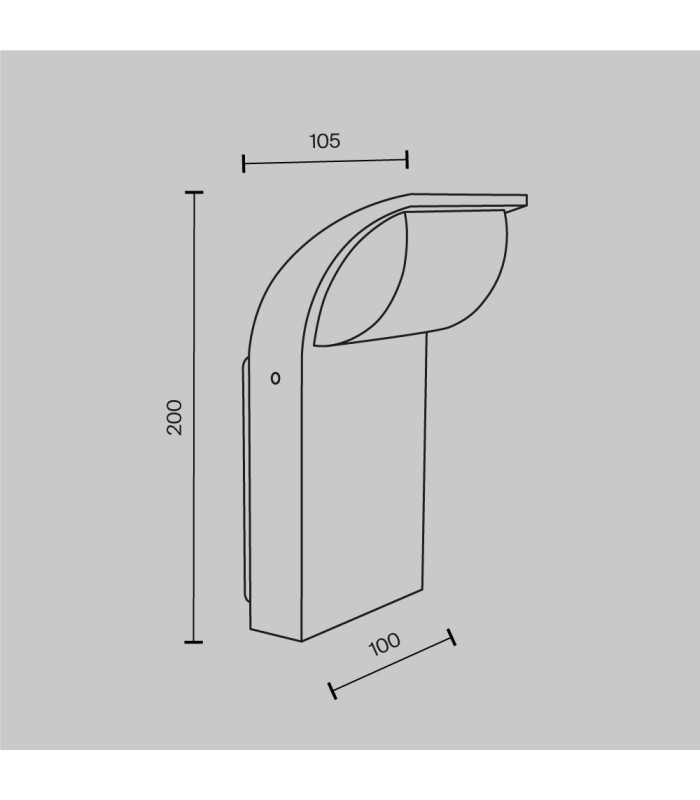 Stock Outdoor Wall Down Lamp Graphite 3000K 450lm IP65-3