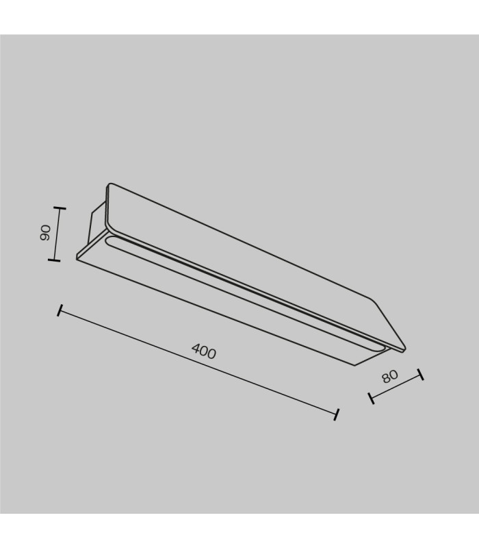 Trupp 40cm Outdoor Wall Down Lamp Graphite 3000K 550lm IP54-3