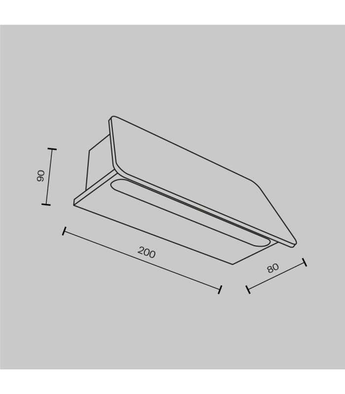 Trupp 20cm Outdoor Wall Down Lamp Graphite 3000K 300lm IP54-3