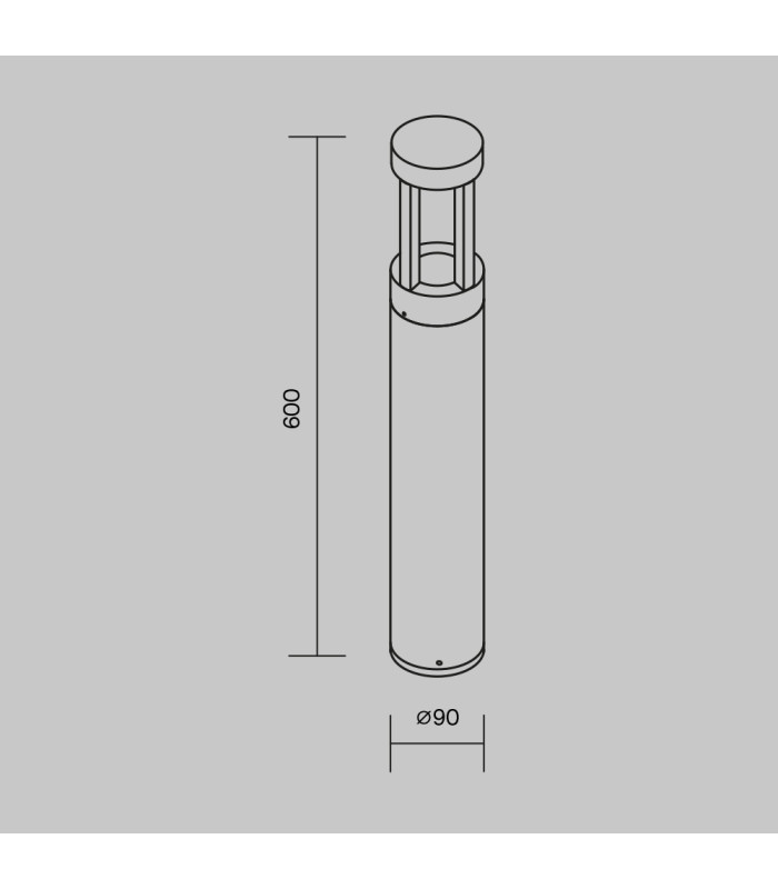 Vint Outdoor Bollard Graphite 3000K 450lm IP65-3