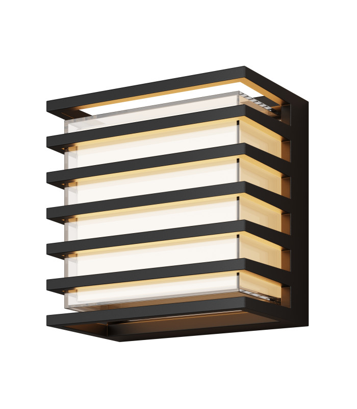 Downing Street Outdoor Modern Wall Lamp Black 3000K 380lm IP65-1