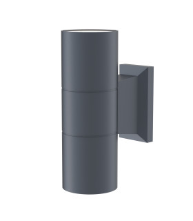 Bowery Outdoor Up Down Wall Lamp Grey IP54 2xGU10-1
