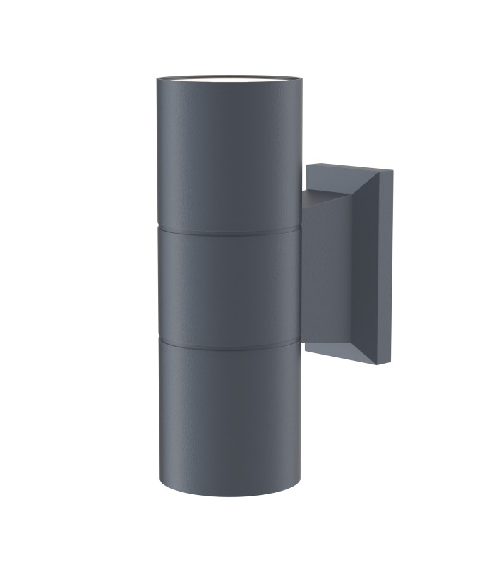 Bowery Outdoor Up Down Wall Lamp Grey IP54 2xGU10-1