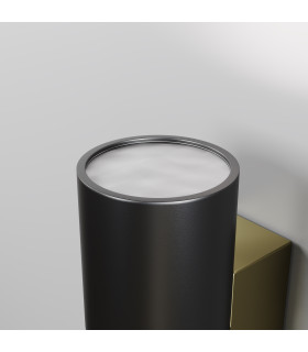 Bowery Outdoor Up Down Wall Lamp Black Brass IP54 2xGU10-2