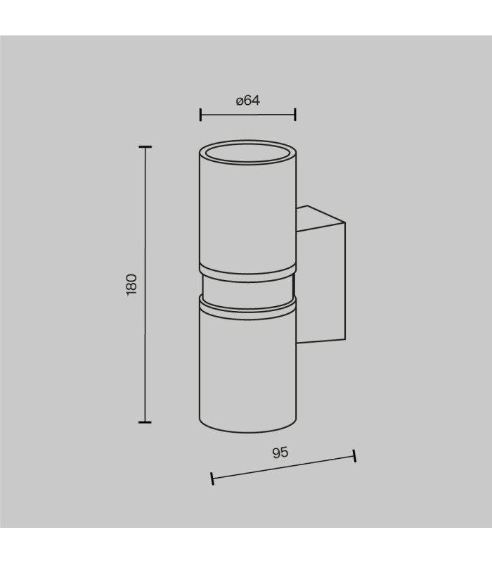 Bowery Outdoor Up Down Wall Lamp Black Brass IP54 2xGU10-3
