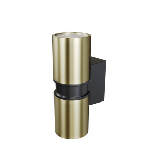 Bowery Outdoor Up Down Wall Lamp Brass IP54 2xGU10-1