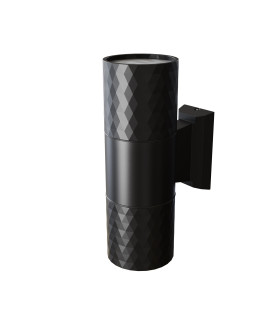Bowery Outdoor Up Down Wall Lamp Black IP54 2xGU10-1