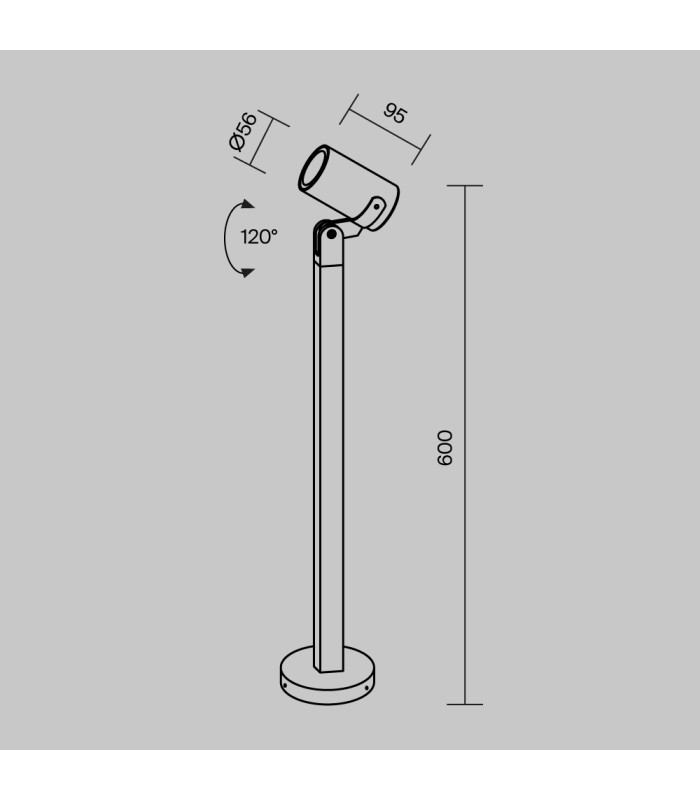 Scope Outdoor Bollard Black IP65 1xGU10-3