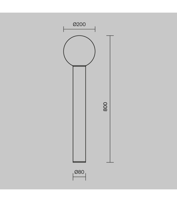 Bold Outdoor Bollard Black IP54 1xE27-3