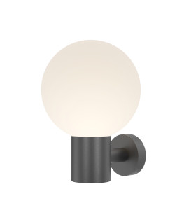 Bold II Outdoor Globe Wall Lamp Black IP54 1xE27-1