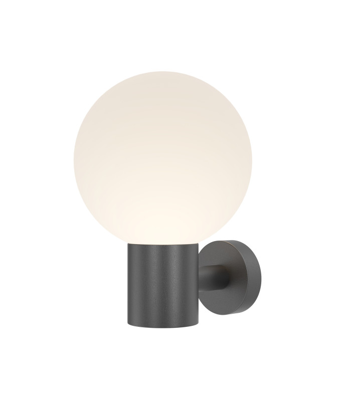 Bold II Outdoor Globe Wall Lamp Black IP54 1xE27-1