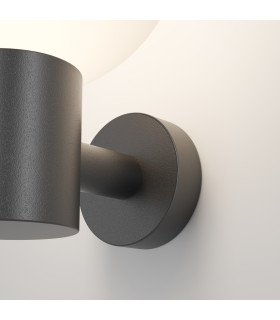 Bold II Outdoor Globe Wall Lamp Black IP54 1xE27-2