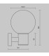 Bold II Outdoor Globe Wall Lamp Black IP54 1xE27-3