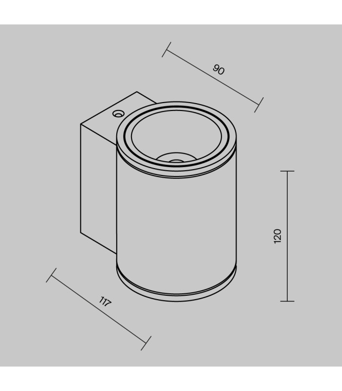 Shim Outdoor Wall Down Lamp White 3000K 350lm IP65-3