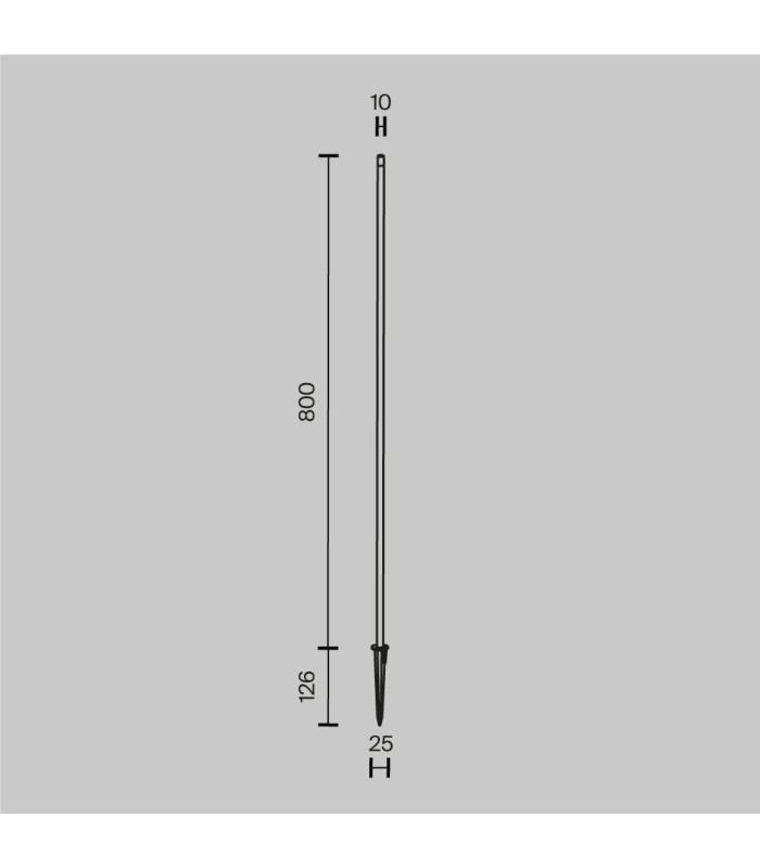 Spear 92cm Outdoor Spike Graphite 3000K 50lm IP65-3
