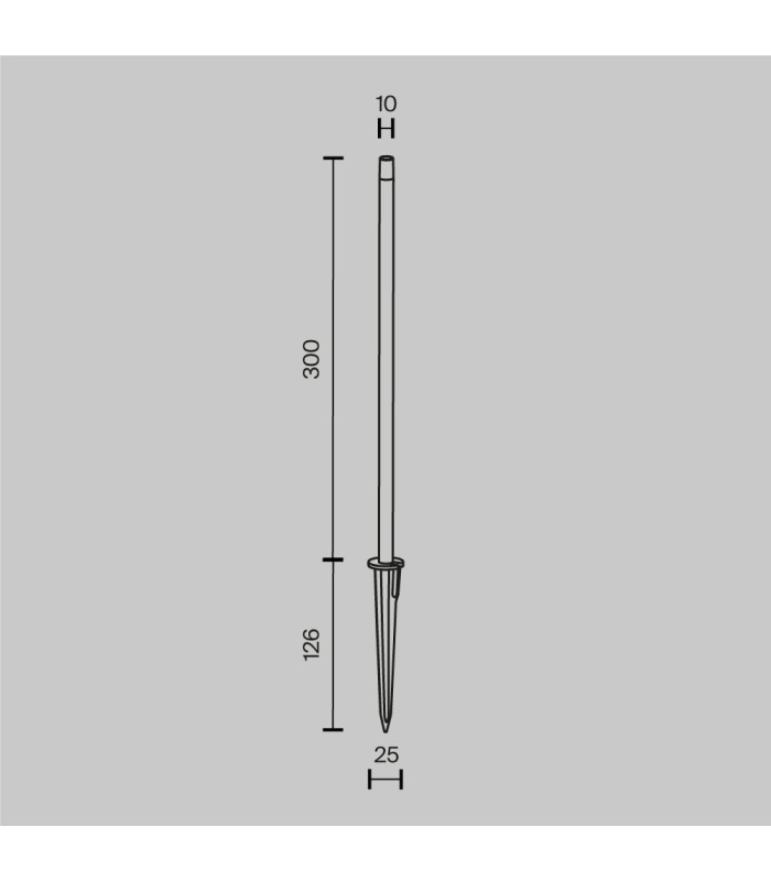 Spear 42cm Outdoor Spike Graphite 3000K 50lm IP65-3
