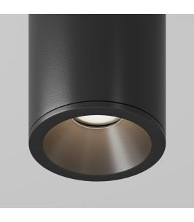 Zoom 10.5cm Round Outdoor Surface Mounted Downlight Black IP65 1xGU10-2
