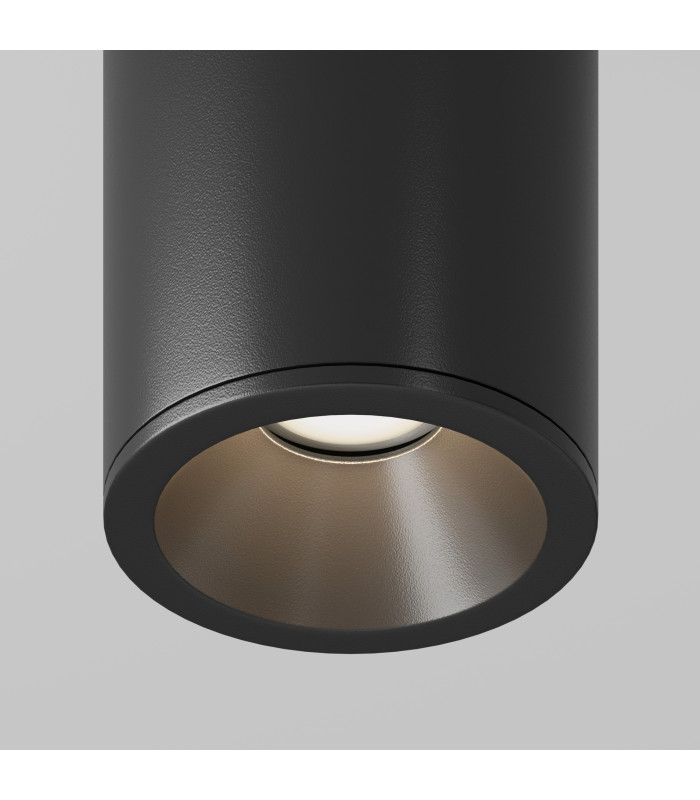 Zoom 10.5cm Round Outdoor Surface Mounted Downlight Black IP65 1xGU10-2