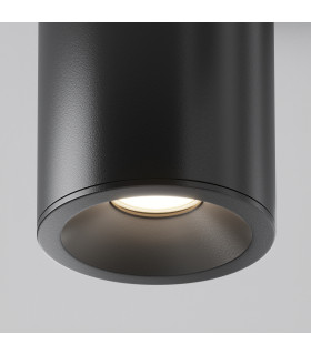Zoom 11.5cm Round Outdoor Surface Mounted Downlight Black IP65 1xGU10-2