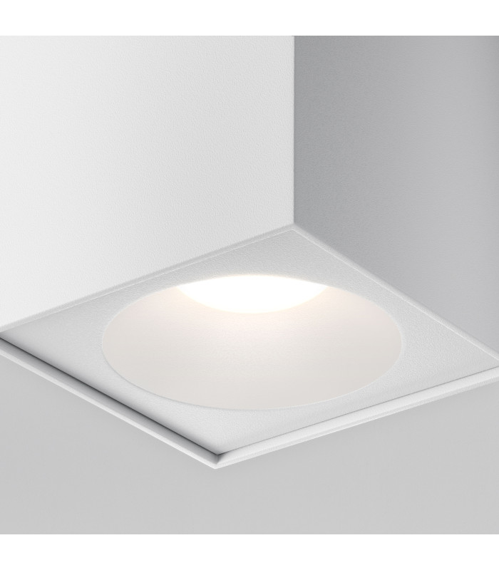Zoom Square Outdoor Surface Mounted Downlight White IP65 1xGU10-2